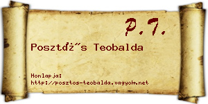 Posztós Teobalda névjegykártya